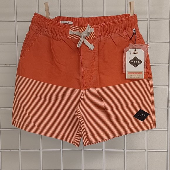 Critical Slide Society Men's Beach Shorts-Transit Board Short - Tomato - Picture 1 of 4